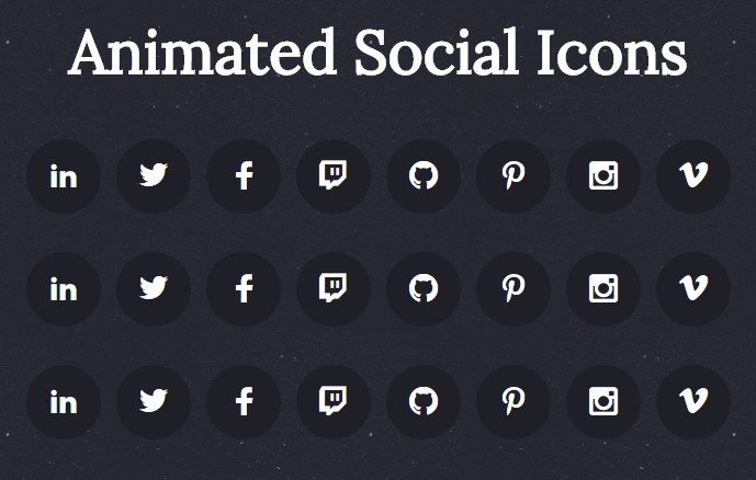 Animated Social Icons